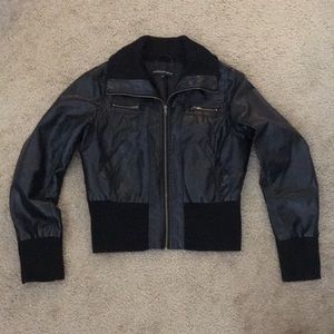Faux leather jacket